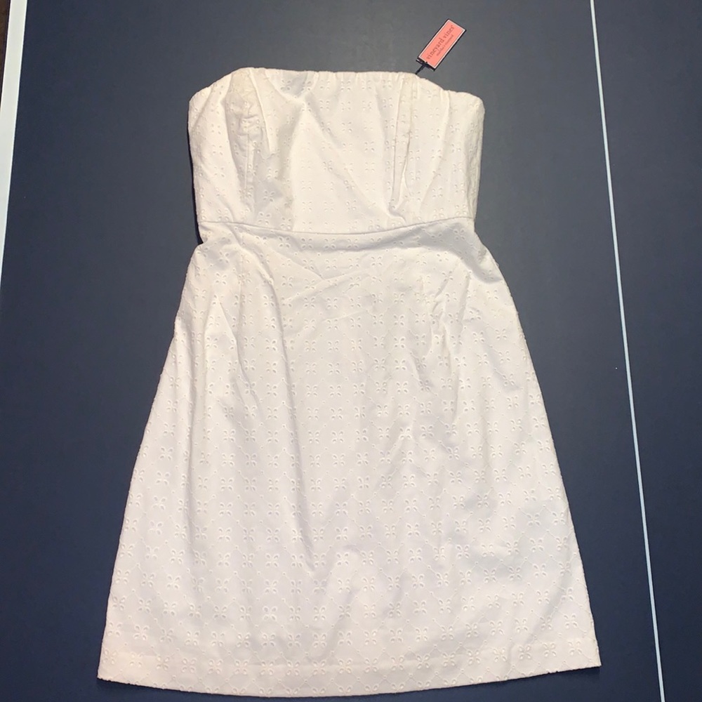 NWT White Eyelet Strapless Vineyard Vines Dress